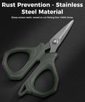 Decked-Out Fishing Tools Kit With 6.5 Inch Pliers And 4.6 Inch Scissors, Pro Grade Stainless Steel Line Cutter For Braided Line