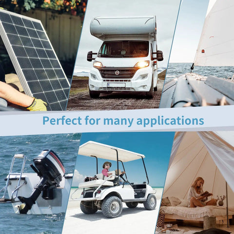 12.8V 100Ah LiFePO4 Battery With 100A BMS For Trolling Motor, Boat, RV And Solar, Grade A Lithium Iron Phosphate Cells