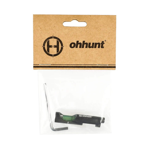 Bubble Level For 20mm Picatinny Weaver Rail Rifle Scope With Wrench Easy Mount Left Or Right Side Quick Adjust packaged view