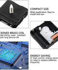 Two Quartz Clock Mechanisms Kit With Five Hands No Battery Required Replacement Movements For DIY Wall Clocks showing compact size, thickened brass coil, energy saving.