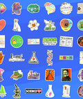 100 Piece Science Stickers for Water Bottles Featuring Physics Biology Chemistry Math Themes to Spark Curiosity for Students