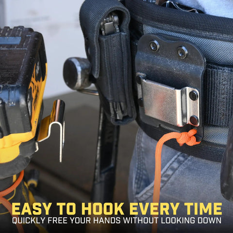 DriverMaster Clip On Tool Belt Drill Holder For Cordless Drill Impact Driver Nailer And Tape Measure Easy On Off Belt Clip