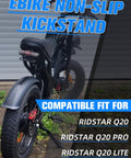 Ebike Kickstand CNC Machined Aluminum Mount For Ridstar Q20 Q20 Pro Lite Super 73 S2 RX Non Slip Side Stand installed view