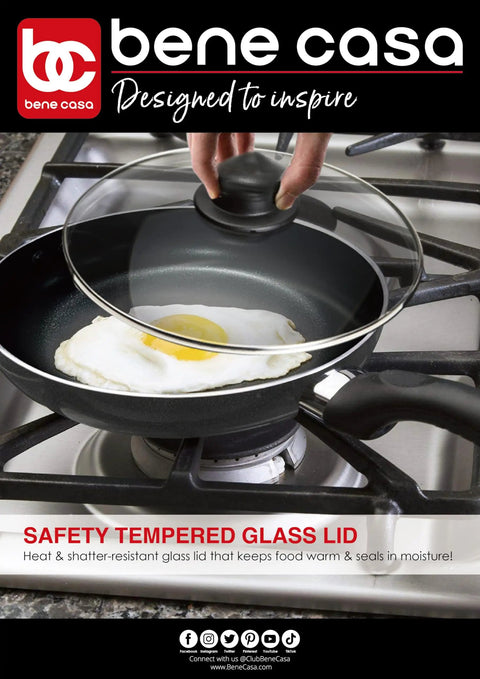 Black Nonstick Aluminum Frying Pan With Glass Lid 6 Inch That Feels Like A Kitchen Workhorse for quick searing on stove with egg