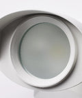 Close-up of light head from Dual Head Outdoor Led Security Light With 3000K Warm White Weatherproof Wall Mount Energy Star Certified 2KV Surge Protection Recessed Junction Box Required Built Tough For Walkways Patios And Porches