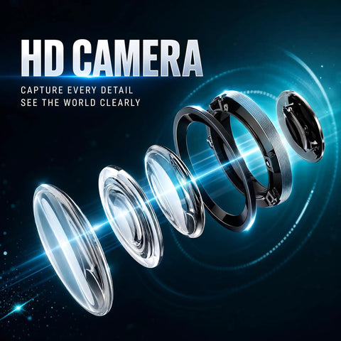 Exploded view of HD camera parts for Waterproof Mini WiFi RC Boat With Camera For Real Time Video In Pools And Lakes