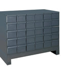 Built Like A Tank 30 Drawer High Density Storage Cabinet Made Of Cold Rolled Steel To Crush Clutter In Your Garage Or Workshop Featuring Interlocking Drawers With Super Smooth Runners In Gray.