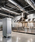 Professional Grade Heavy Duty Commercial Freezer And Refrigerator Featuring Zero Frost Frost Free Design in modern kitchen.