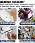 Push In Wire Connectors Kit 2A 250V No Fuss Quick Snap In Electrical Connectors shown in use for lighting and appliances