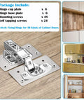 12 Pack Stainless Steel Cabinet Hinge Repair Kit With Door Hinge Repair Plates And Mounting Screws Includes Six Hinge Cup Plates And Six Base Plates For Quick Durable Long Lasting Cabinet Door Fix To Beef Up Your Cabinets on table