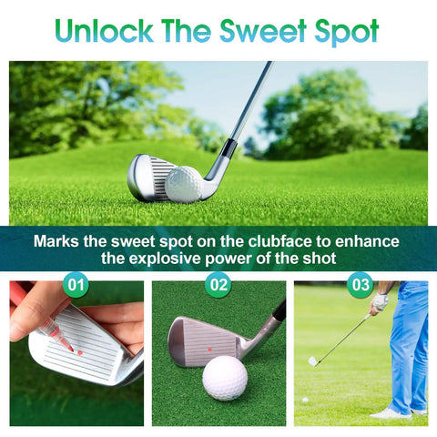 Golf club striking ball with 9 Piece Golf Club Paint Pens And Markers For Filling In Customizing And Renovating Your Clubs And DIY Golf Balls