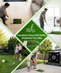 4 In 1 Foldable Heavy Duty Golf Hitting Mat With Sand And Tee Turf, Anti Slip Backing For Realistic Practice in various settings