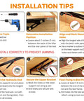 Installation tips for Heavy Duty 4.6 Ft Storage Bed Lift Mechanism showing tool use and setup steps.