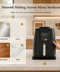 Sliding Mat For Air Fryer AF141 AF101 FN101 With Smooth Glide shows its anti-slip base on various countertops.