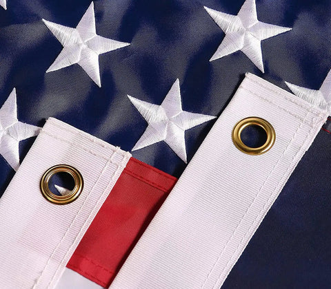 Durable Outdoor US Flag 4x6 Ft Built For Weather Heavy Duty 210D Nylon Embroidered Stars Sewn Stripes Brass Grommets UV Protected