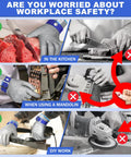 Cut Resistant Kitchen Gloves With Stainless Steel Mesh For Oyster Shucking And Meat And Fish Prep Lightweight Breathable Anti Cut Pro Grade Gear Food Grade Size Large 9 in various workplace settings.