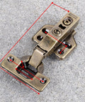 Ultra Quiet Cabinet Hinges 2 Pack Hydraulic Mute Stainless Steel Door Closers For Cupboards Copper Core Damper Buffer Half Overlay