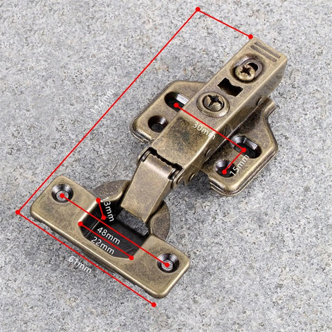 Ultra Quiet Cabinet Hinges 2 Pack Hydraulic Mute Stainless Steel Door Closers For Cupboards Copper Core Damper Buffer Half Overlay