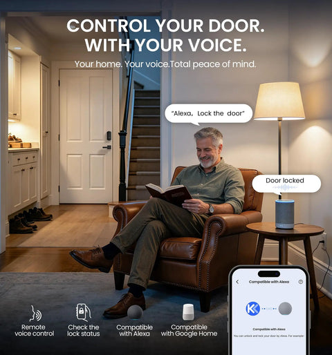 Slick WiFi Smart Front Door Lock Set With Matte Black Handle And Keyless Entry Remote App Control No Hub Required For Game Changing Home Security Upgrade And Legit Peace Of Mind Daily