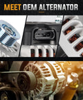 Heavy Duty GM Compatible Alternator for Tahoe Suburban Silverado Express GMC Yukon installed close-up