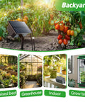 Solar Powered Drip Irrigation Kit With No Fuss Rechargeable USB C Power for indoor and outdoor use in garden environments