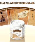 Premium White Wood Filler For Furniture Repair Heavy Duty Blend used to fix wood holes, scratches, and cracks on surfaces.