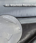 Finished Size 12x20 Feet Extra Thick 16 Mil Waterproof Poly Tarp Heavy Duty Tarpaulin With UV Resistance showing waterproof surface