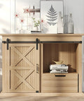 2.5 Foot Sliding Barn Door Hardware Kit For Single Cabinets And Small Closets With J Shape Hanger