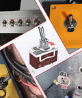 Waterproof 12V SPST Toggle Switch For Marine Boats And Auto Beefy Built To Last 2 Pin ON Off With Boot Cover Heavy Duty 30A 12VDC 15A