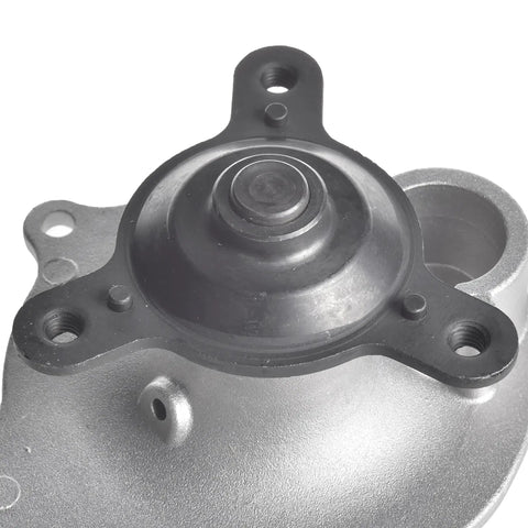 Close-up of Direct Fit Engine Water Pump for Dodge Grand Caravan 2001 To 2007 with precision machined bearings and sealed design.