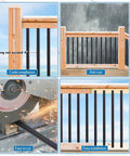 Heavy Duty Black Aluminum Deck Balusters 36 Inches High By 3/4 Inches Wide Pack Of 120 for easy installation and code compliance.