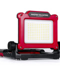 Flud 4000 LED Work Flood Light Built Tough For Milwaukee 18V Batteries With Ultra High Brightness Modes Medium And Low Brightness And USB Port Not Included red housing