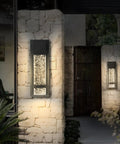 Outdoor view of Bubble Glass LED Outdoor Wall Light Sconce 13 Inch, 12W 500LM, 120V, Dimmable, 3CCT 3000K 4000K 5000K, Waterproof, ETL Listed Exterior