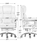 Big And Tall Office Chair With Quiet Wheels Heavy Duty Boss Style Office Chair dimensions and design.