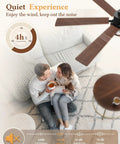 60 Inch Farmhouse Industrial Ceiling Fan With Lights And Remote, Black Cage Design shown above a couple on sofa