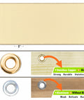 Beige Pergola Sun Shade Canopy Replacement Cover 10 Ft By 18 Ft UPF50 Commercial Grade 260 GSM Cloth grommet details