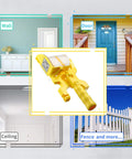 2 Sets Paint Edger Kit With Handheld Clean Cut Edger Roller Brush for precise room wall and ceiling painting displayed on colorful background