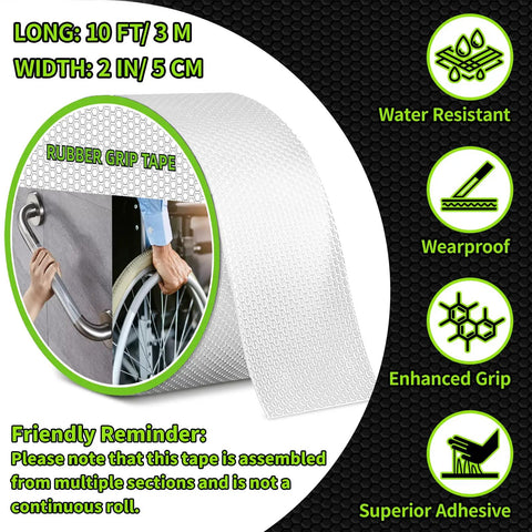 Non Slip Rubber Grip Tape With Enhanced Texture For A Secure Hold And Friction, Keeps Your Gear From Slipping On Tools Gadgets