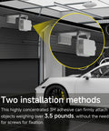 Garage Door Sensor Bracket For Entry Sensors Durable Mount With Pre Installed Tape And Screws No Fuss Install Easy To Use Garage Door Sensor Holder Compatible With Door And Alarm Contact Sensors, mounted on garage door