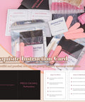 Disposable Press On Nail Prep Kit For Salon Biz, 50-Set with instruction card, holographic bag, glue, and tools