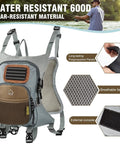 Fly Fishing Chest Pack Waterproof Tackle Backpack With Multiple Compartments Lightweight Ergonomic Pouch Converts