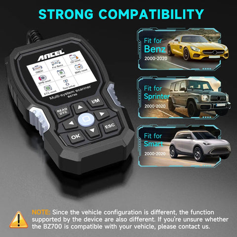 Mercedes Benz Sprinter Smart OBD2 Scanner Pro All Systems Diagnostic Tool with displays for Benz, Sprinter, Smart 2000-2020