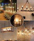 Retro Style Incandescent B10 Light Bulbs 40W 380 Lumens Clear Dimmable E12 Edison Candle Bulbs For Chandeliers And Ceiling Fans 2500K Warm White 12 Pack illuminating various decorative settings