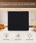 Sliding Mat For Air Fryer AF141 AF101 FN101 With Smooth Glide Anti Slip Base Hanging Strap Easy Clean And Countertop Protection Sturdy Accessory Mat For Air Fryer Accessories shown on countertop with dimensions marked.