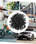 Heavy Duty Wave Washers Kit 500 Pieces, Compression Type Spring Gaskets With Wave Design, Steel Construction For Anti Loosening On Automotive, Machinery, And DIY Projects, Built To Last, Rock Solid, And Easy To Use, black steel washers