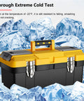 16.5 Inch Toolbox With Removable Tray And Dual Lock Stainless Steel Latches Heavy Duty Durable Tool Chest For Home Garage