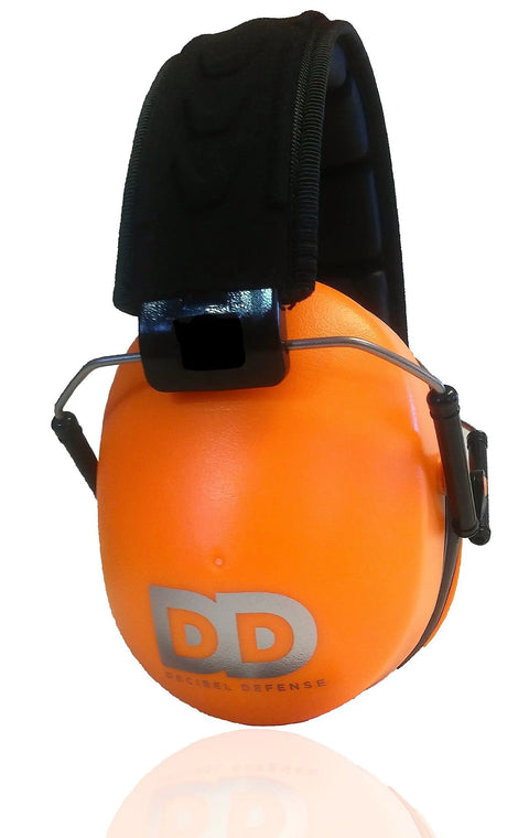 Professional Safety Ear Muffs With 37 dB NRR For Shooting And Industrial Environments, Ultra Comfortable Hearing Protection With Padded Headband, High Noise Reduction For Loud Tools And Monster Jam, Hi Vis Orange