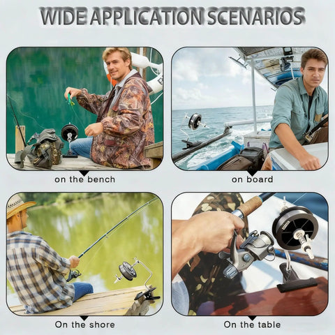 Pro Grade Fishing Line Winder Spooler With Clamp Portable Multifunction Spooling Station in various settings