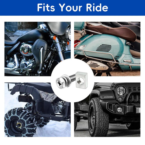 Must Have 72 Piece DIY Friendly Motorcycle Battery Terminal Bolts And Nuts Kit M5 And M6 Stainless Steel with vehicles