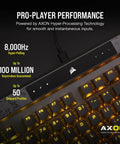 Game Changing Wired Gaming Keyboard Built With Smooth Magnetic Switches Tuned From Snap Tap To Heavy Thock Rapid Trigger Socsd Ready For Crisp Pbt Keycaps Dead Silent Build And Eight Thousand Polling Speed In Black, showing key details and features.